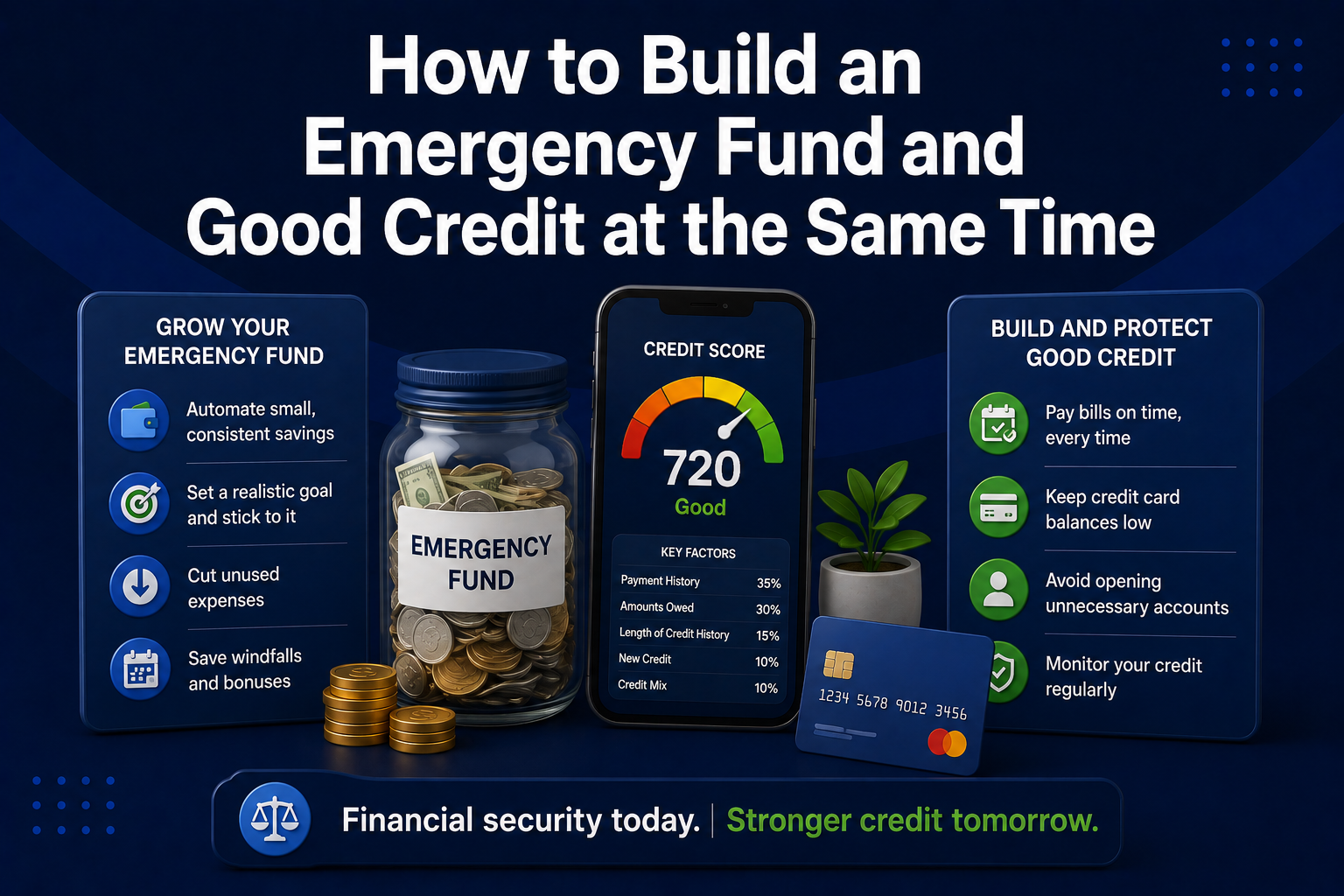 How to Build an Emergency Fund and Good Credit at the Same Time
