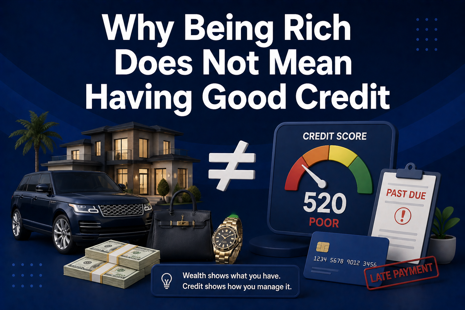 Why Being Rich Does Not Mean Having Good Credit