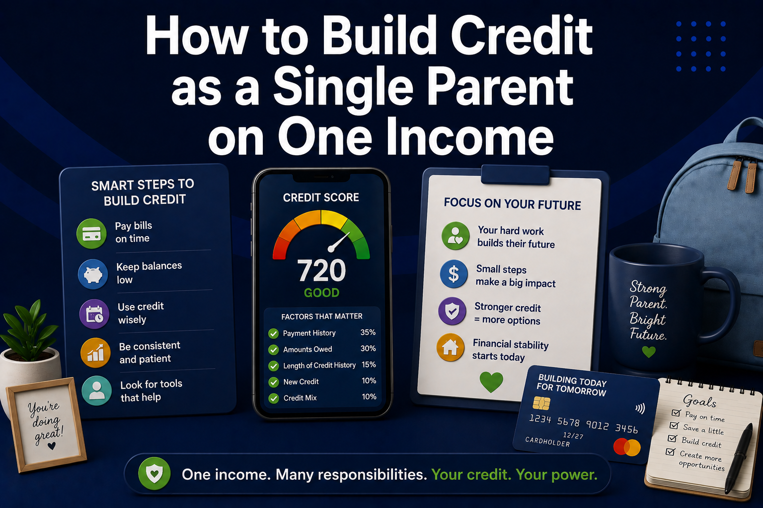 How to Build Credit as a Single Parent on One Income